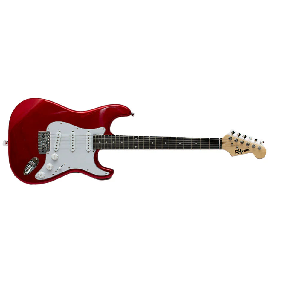 Barros Bass Guitar Strat Shape Red BE-PB-RD