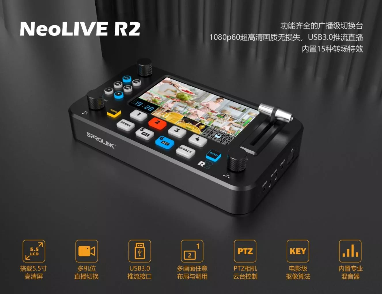Sprolink HDMI Live Streaming Switcher S180-NEO-LVE-02
