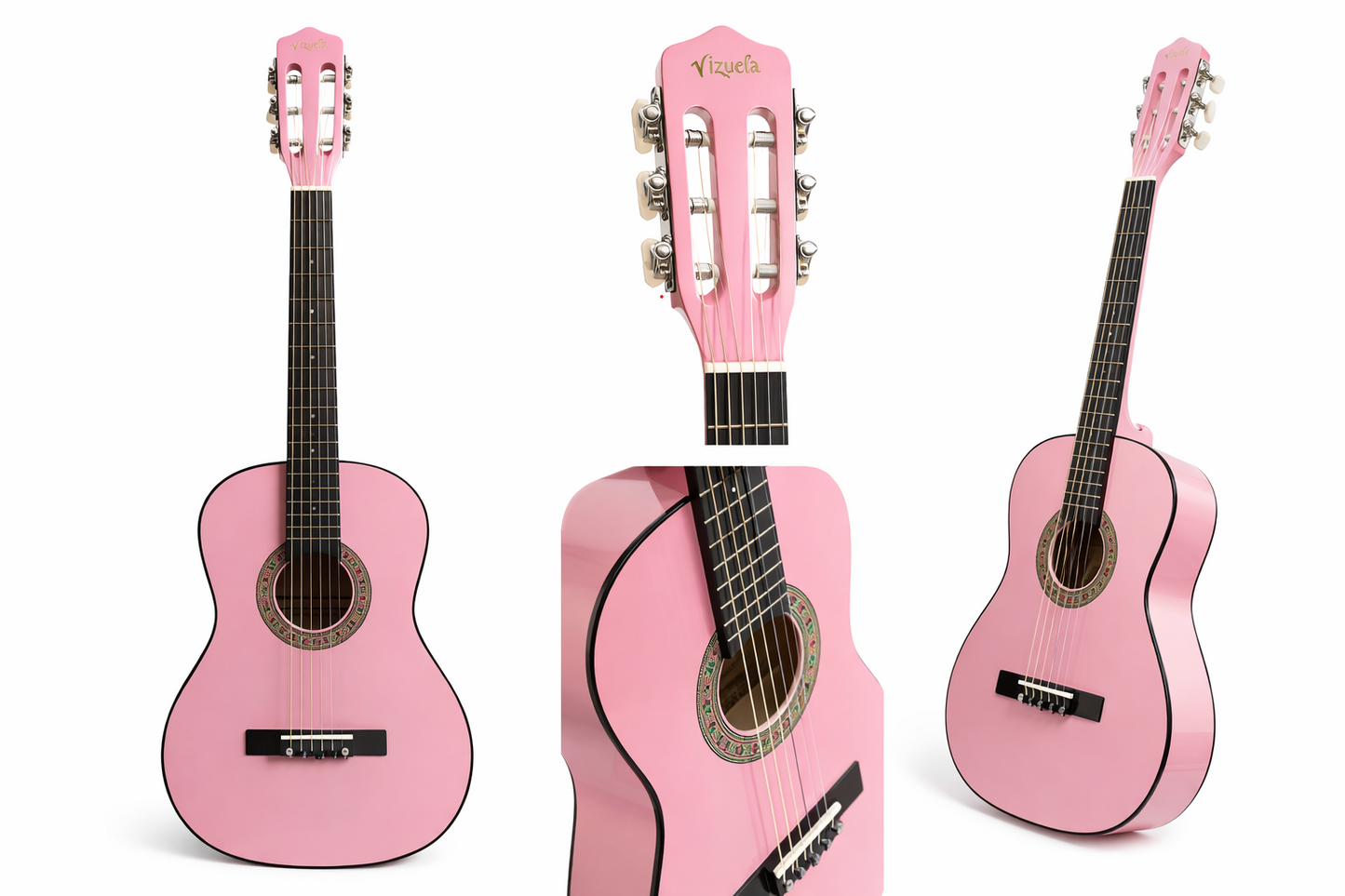 Vizuela Classical Guitar 30" 1/4 Size VC1/4-PINK