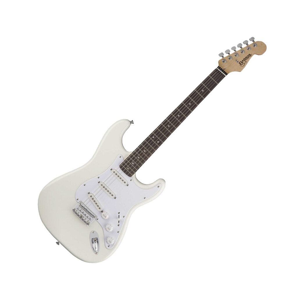 Barros Electric Guitar Strat Shape White BE-SSS-WH