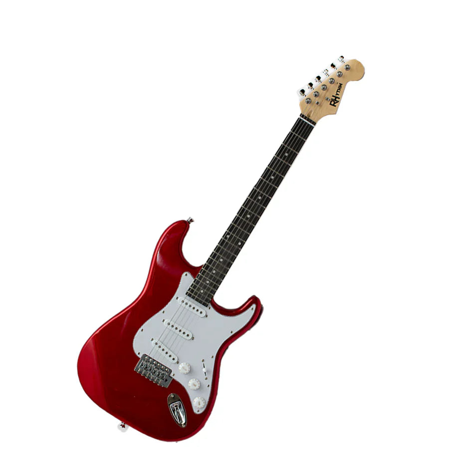 Barros Bass Guitar Strat Shape Red BE-PB-RD