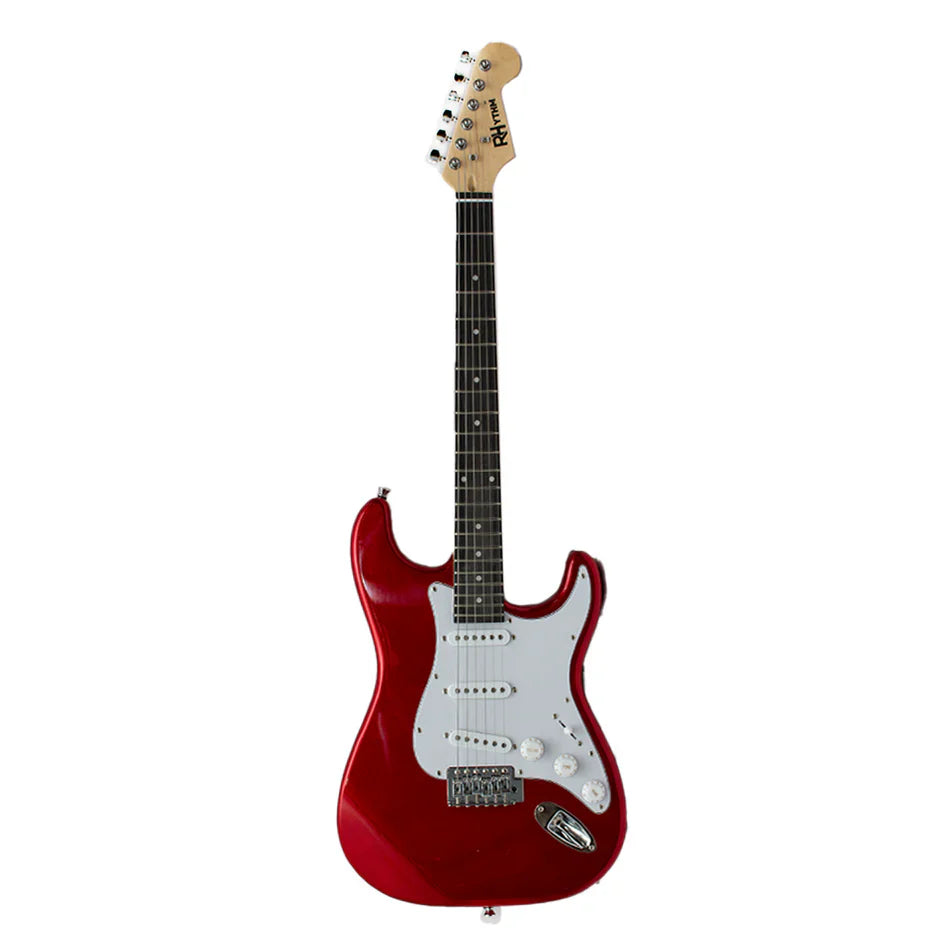Barros Bass Guitar Strat Shape Red BE-PB-RD