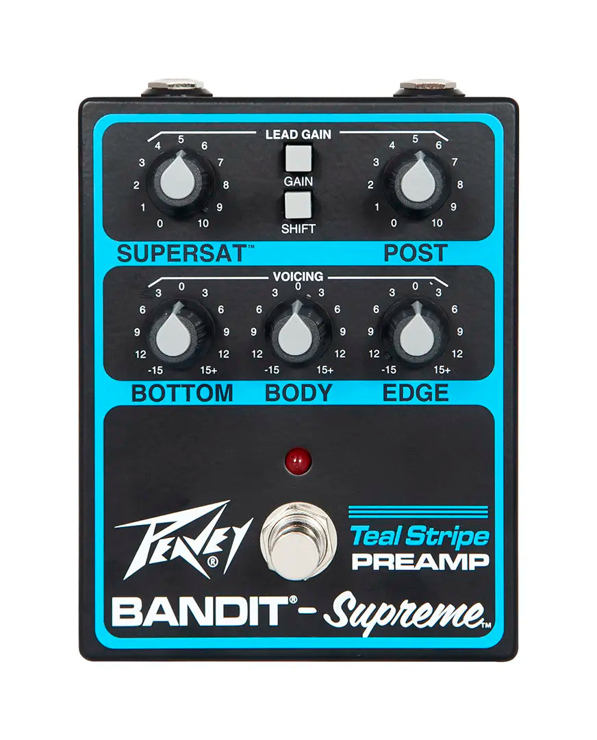 Peavey Bandit-Supreme Teal Stripe Preamp Pedal