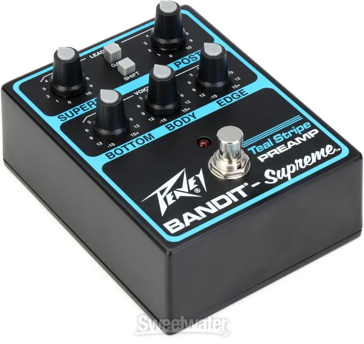 Peavey Bandit-Supreme Teal Stripe Preamp Pedal