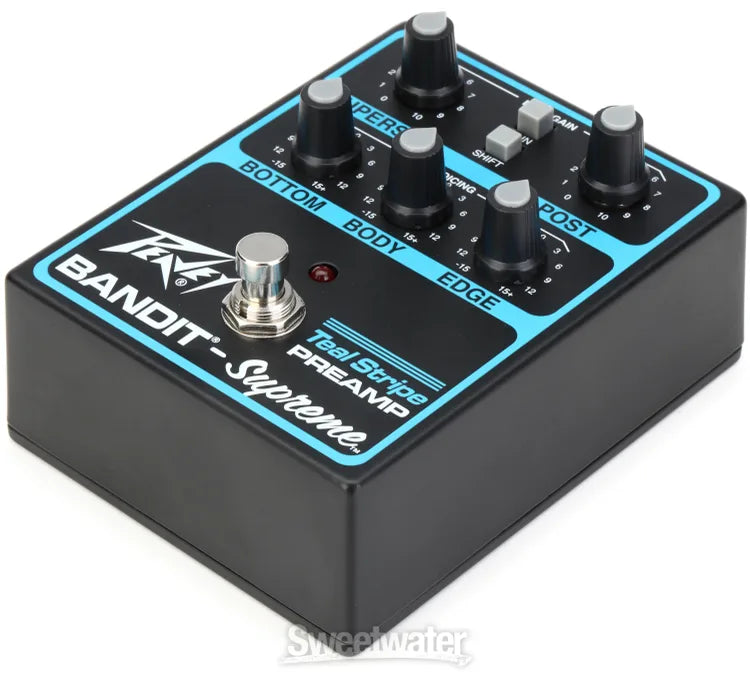 Peavey Bandit-Supreme Teal Stripe Preamp Pedal