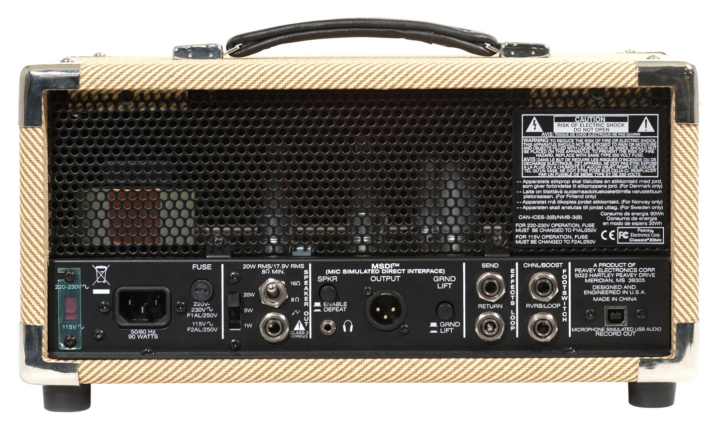 Peavey Classic 20 MH Mini Guitar Amplifier Head