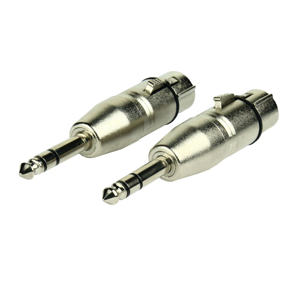 Tecnix XLR Female - Stereo 1/4" Silver Chassis Adapter TAD-XLR-F-MJ