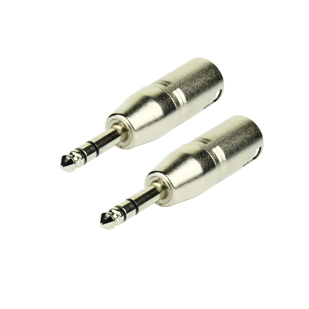Tecnix XLR Male to Stereo 1/4" Silver Chassis Adapter TAD-XLR-M-MJ