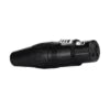 Tecnix 3-Pin Female XLR Black Chassis Connector TCON-NBXLR-F
