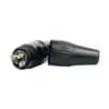 Tecnix 3-Pin Female XLR Black Chassis Connector TCON-NBXLR-F