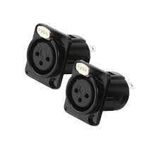 Tecnix 3-Pin Male XLR Silver Chassis Mount Connector TCON-NSXLR-MC