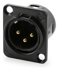 Tecnix Male 3-Pin XLR Chassis Mount Connector TCONB-XLR-MC