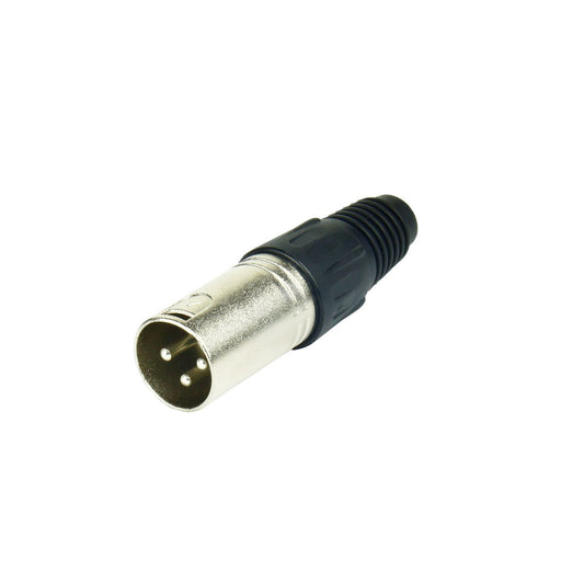 Tecnix 3-Pin Male XLR Silver Chassis Connector TCONS-XLR-M