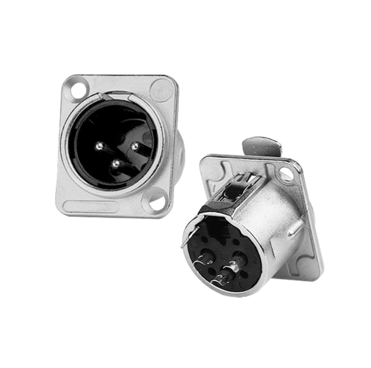 Tecnix 3-Pin Male XLR Chassis Mount Connector TCONS-XLR-MC
