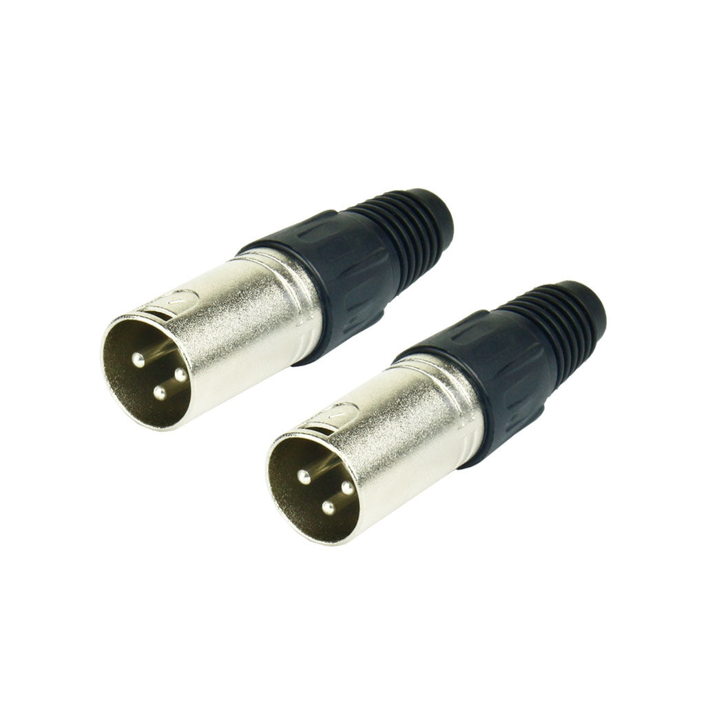 Tecnix 3-Pin Male XLR Silver Chassis Connector TCONS-XLR-M