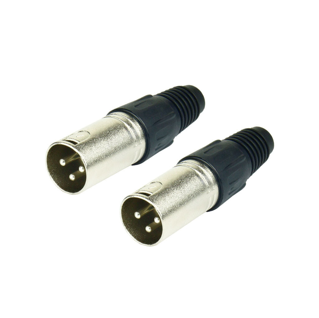 Tecnix 3-Pin Male XLR Silver Chassis Connector TCONS-XLR-M
