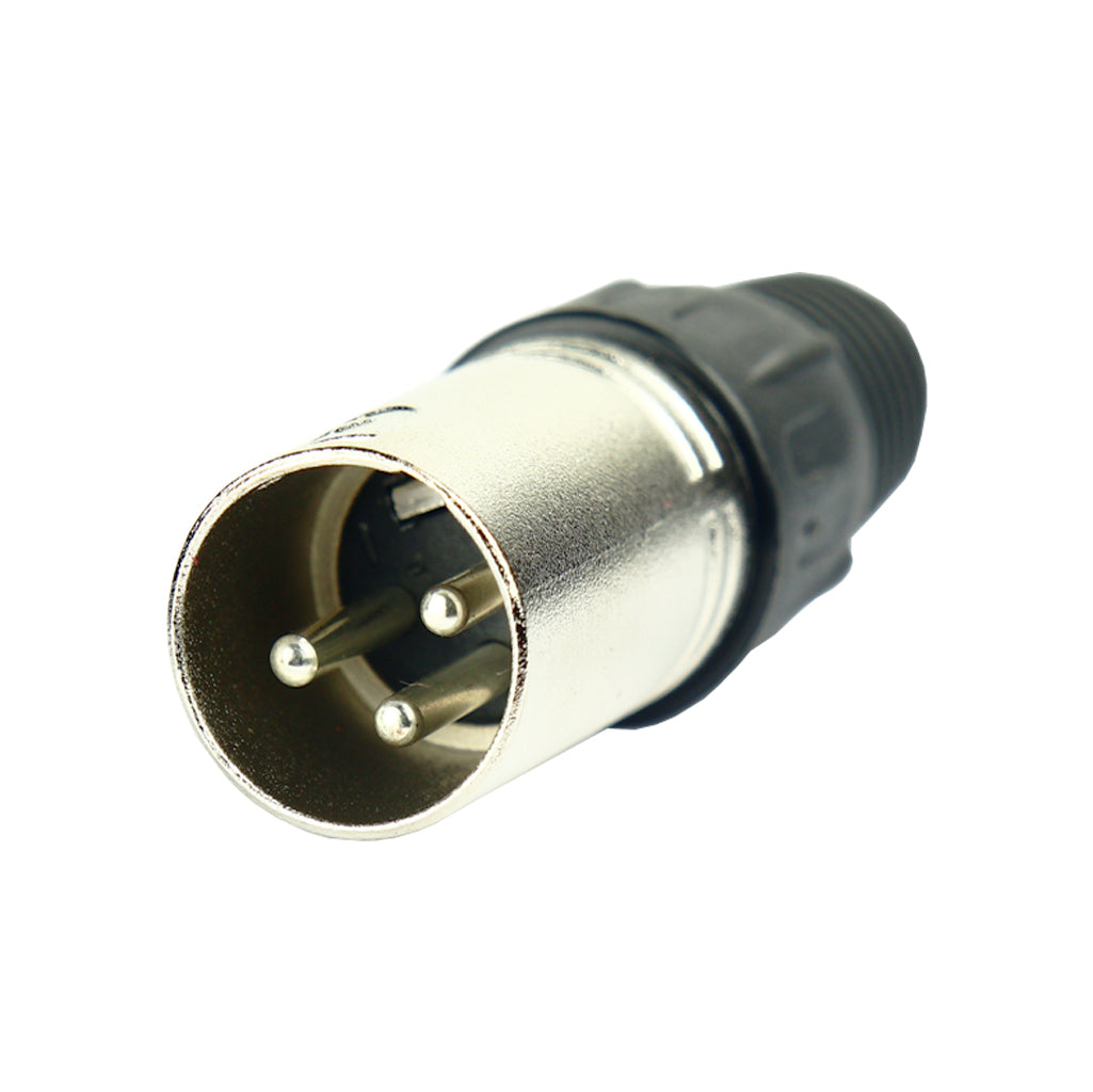 Tecnix 3-Pin Male XLR Silver Chassis Connector TCONS-XLR-M