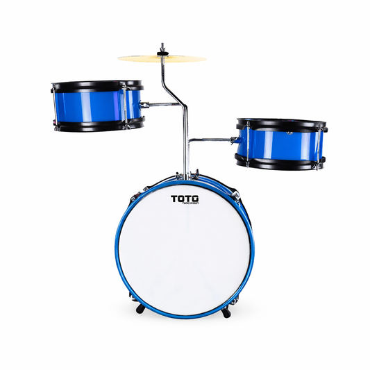 Toto Percussion 3-piece Kiddies Drum Set W/Cymbal - Blue TTD-3-BL