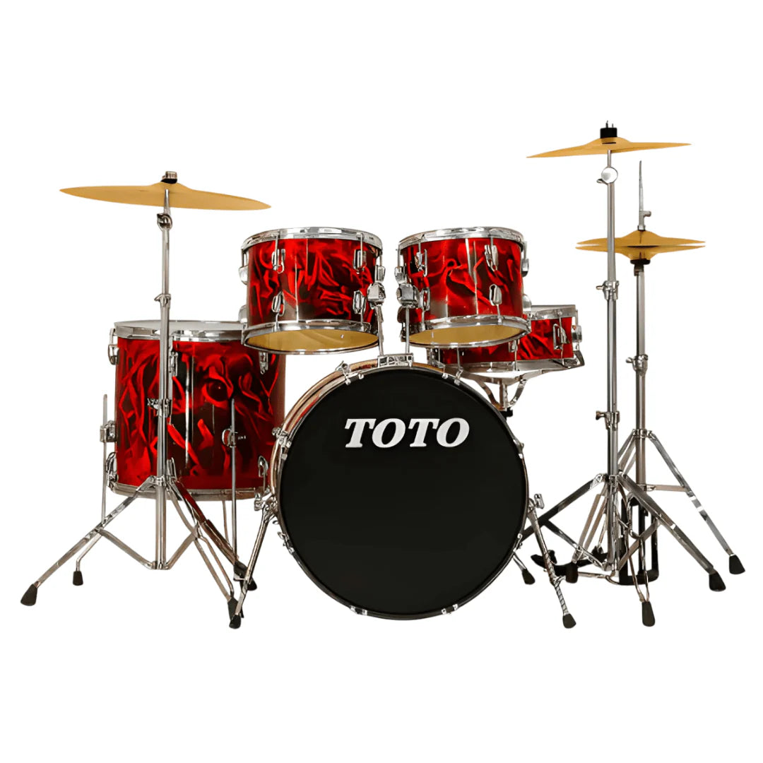 Percussion 5-piece Drum Set W/Cymbal	TTD-5-RD