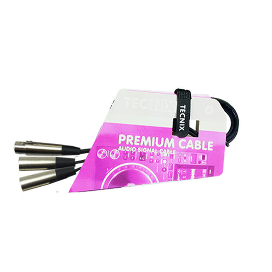 Tecnix Dual XLR Cable  TY-XLRF-2XLRM- 0.5M